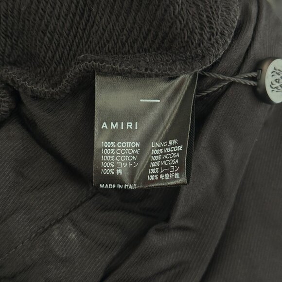 Amiri Black & White Micro MA Bar Logo Sweatpants - Picture 4 of 4